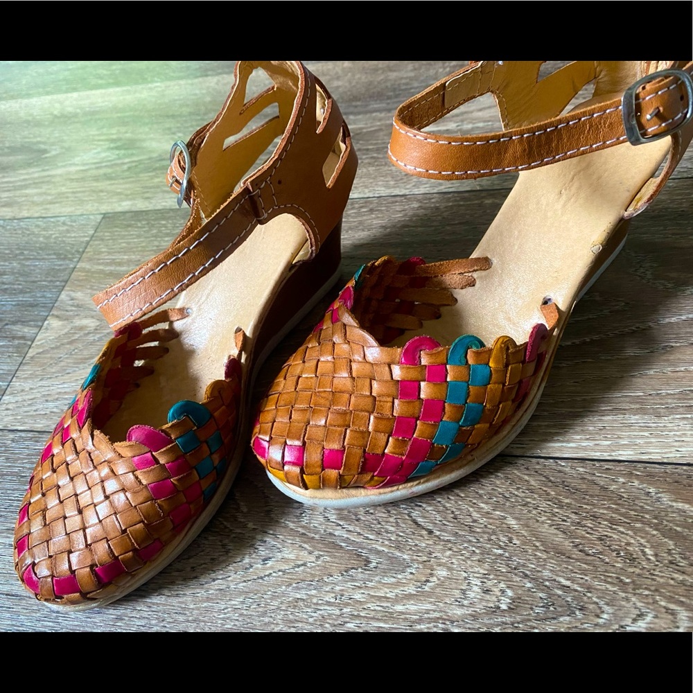 Leather Wedges (made in Mexico)
